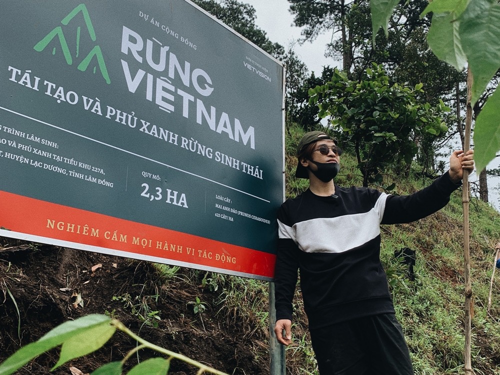 Dự án Rừng Việt Nam được ca sỹ Hà Anh Tuấn khởi công tại Lâm Đồng